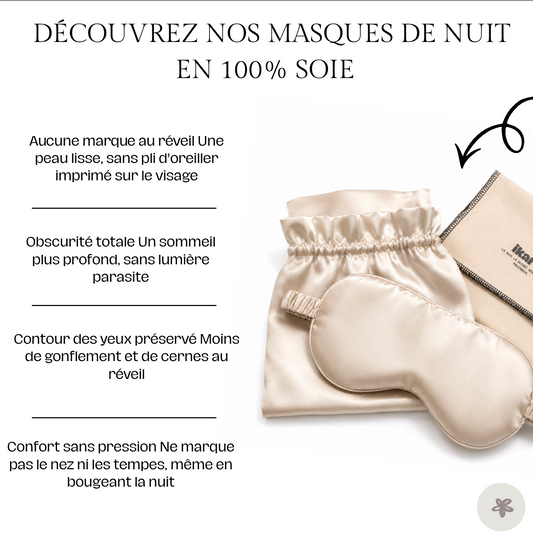Masque de nuit sommeil profond – 100% soie