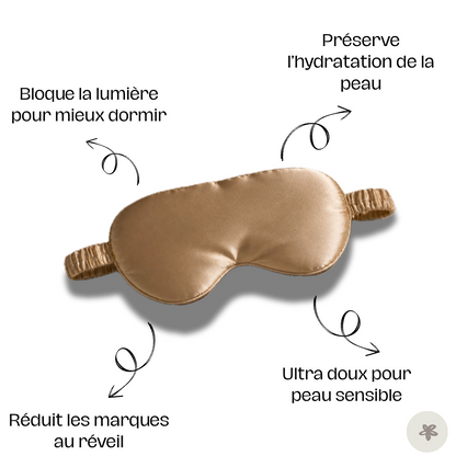Masque de nuit sommeil profond – 100% soie