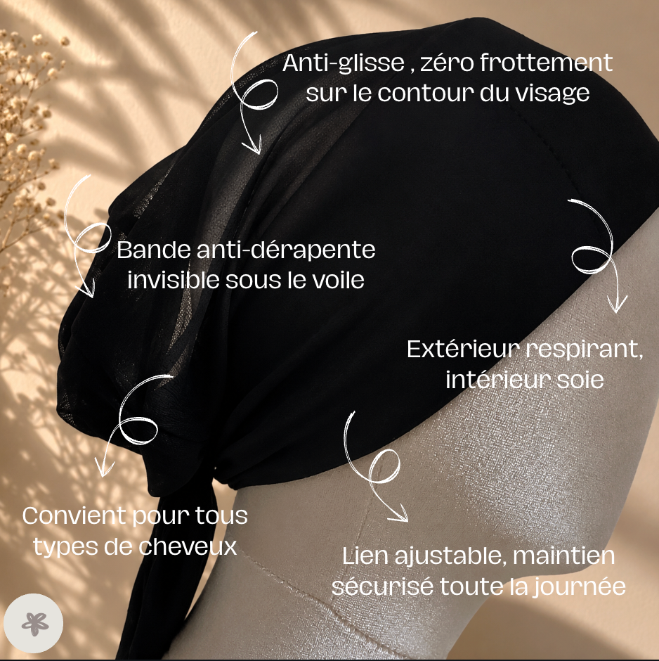 Bonnet sous-voile en soie
