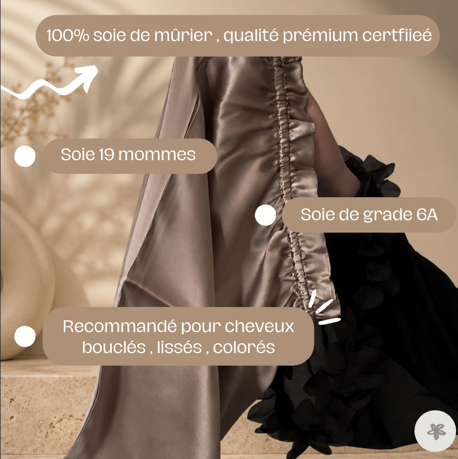 Bonnet de nuit court - soie de mûrier