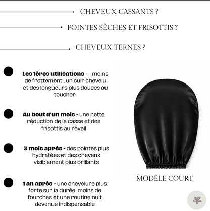 Bonnet de nuit court - soie de mûrier