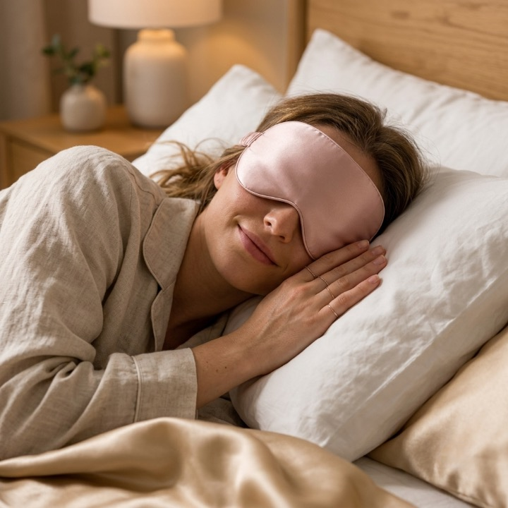 Masque de nuit sommeil profond – 100% soie