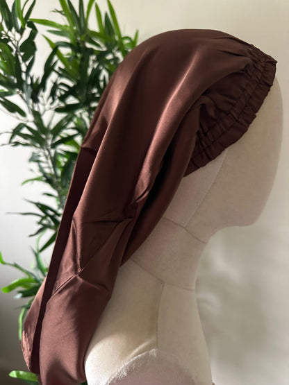Bonnet de nuit long - soie de mûrier